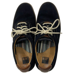J&M Johnston & Murphy Suede and Leather Navy Oxfords Sz 9M
